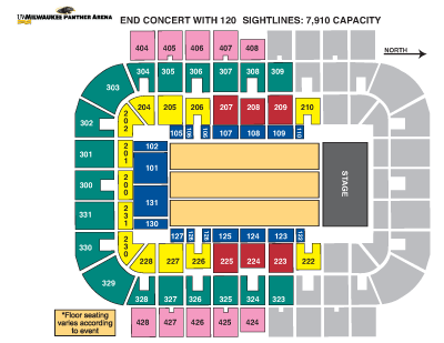 120-Degree Sightline Concert Seating Chart