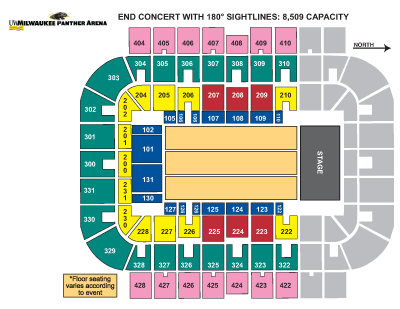 180-Degree Sightline Concert Seating Chart