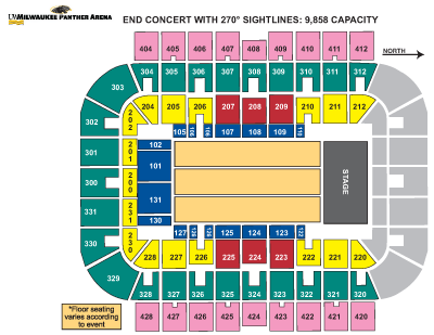 2070-Degree Sightline Concert Seating Chart
